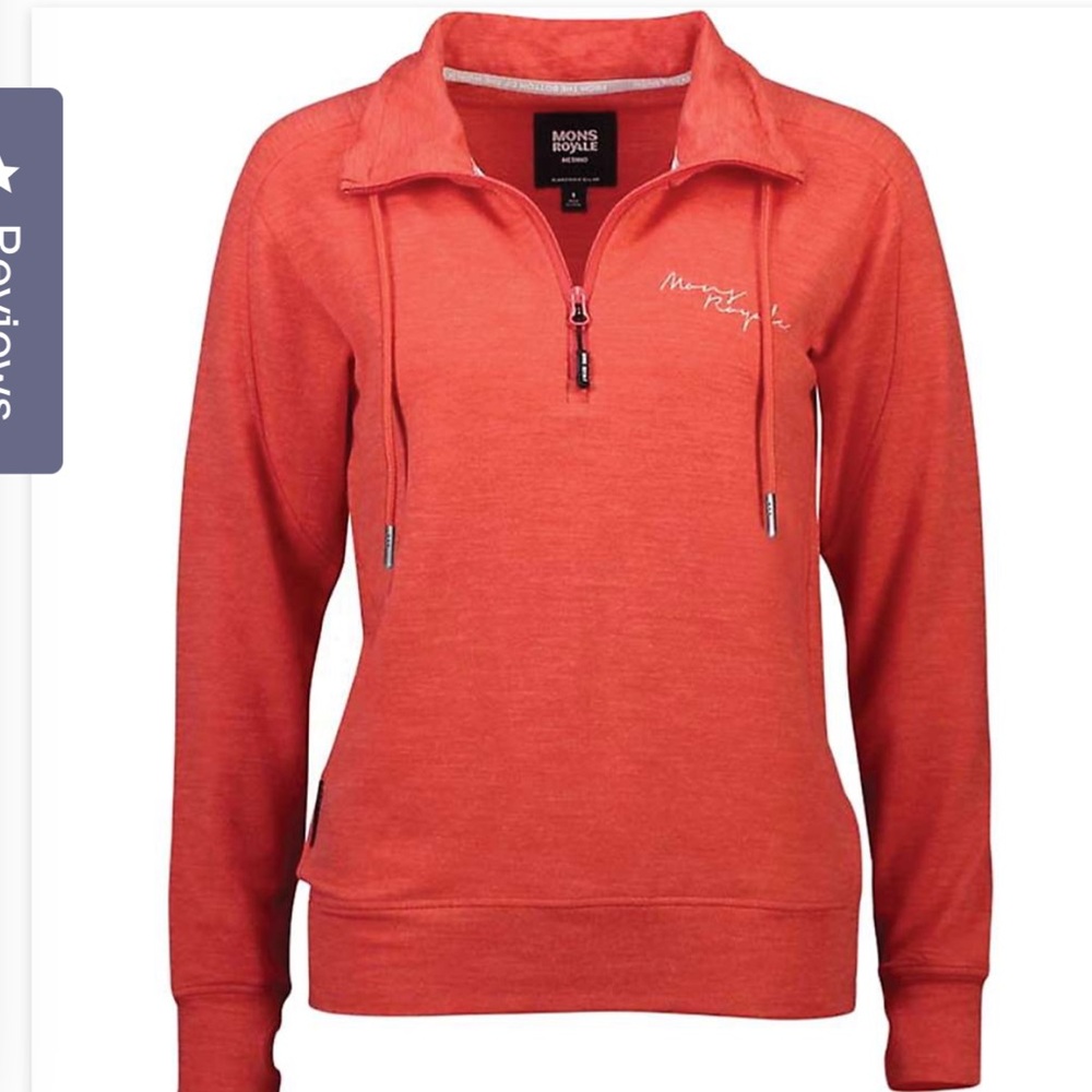 Mons Royale Covert lite 1/2 zip merino sweater XS
